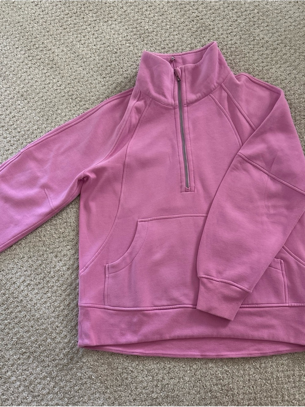 lululemon athletica size M/L Pink Half-Zip scuba Pullover